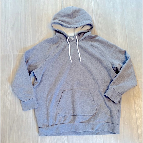 Mossimo Supply Co. Tops - Mossimo Distressed Hooded Sweatshirt